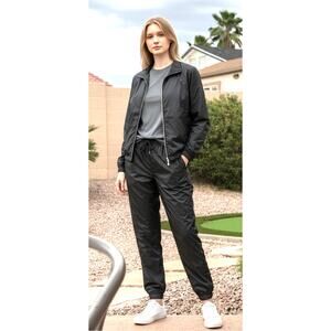 Sun Mountain Golf Rain Suit Provisional Womans Jacket Pants Set Black Packable M